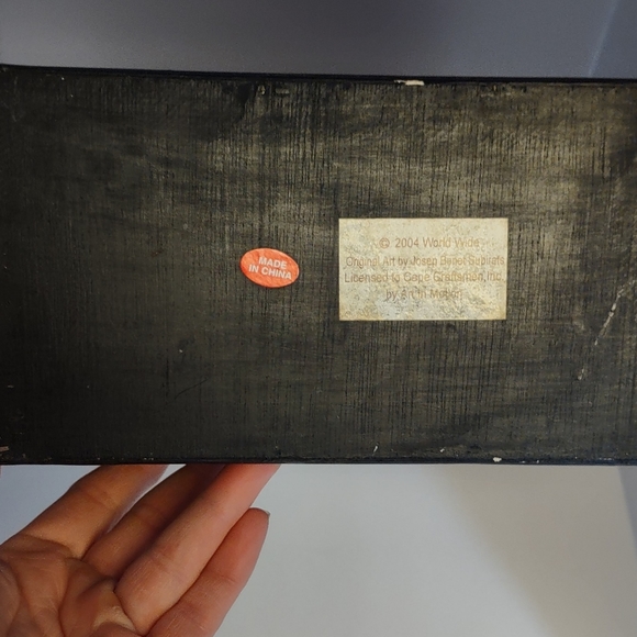 BIG JAZZ NIGHT DECORATIVE WOOD double WINE BOTTLE HOLDER BOX CARRIER STORAGE - Picture 5 of 14